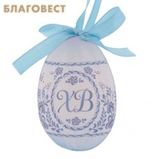 Яйцо пасхальное на подвесе "Гжель"