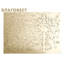 Декупаж деревянная заготовка Елочка.Размер 9,5*13,5 см