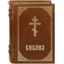 Библия. Без неканонических книг. Кожаный переплет. Золотой обрез. Цвет в ассортименте