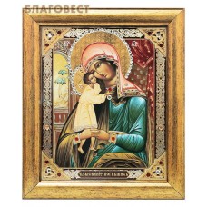 Икона Божией Матери "Взыскание погибших" в багете, цвет страз в ассортименте