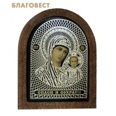 Икона Божией Матери "Казанская". Дерево, обсидиан