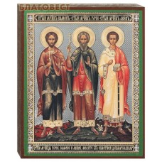 Икона "Святые мученики и исповедники Гурий, Самон и Авив"