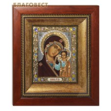 Икона Пресвятой Богородицы "Казанская" в багете, со стразами