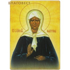 Икона Матрона Московская. Полиграфия, дерево, лак
