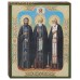 Икона "Святые преподобные Нил Сорский, Сергий Радонежский, Серафим Саровский"