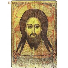Икона "Спас Нерукотворный". Полиграфия, дерево, лак