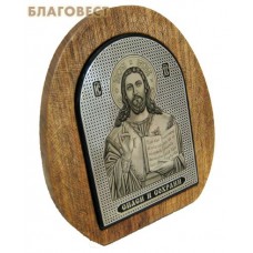 Икона "Христос Спаситель". Дерево, обсидиан