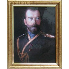 Император Николай II. Репродукция на ламинированной бумаге. Размер полотна 10*13,5 см