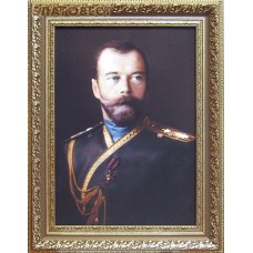 Император Николай II. Репродукция на  холсте. Размер полотна 29*40,5 см