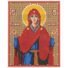 Рисунок на ткани для вышивания бисером Пресвятая Богородица "Нерушимая Стена". Размер 190*240мм