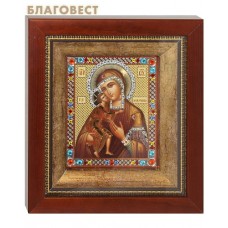 Икона Пресвятой Богородицы "Феодоровская"  в багете со стразами