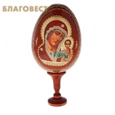 Сувенир Яйцо на подставке Пресвятая Богородица "Казанская", крупный лик