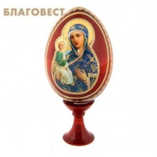Сувенир Яйцо на подставке икона Пресвятая Богородица "Иерусалимская"
