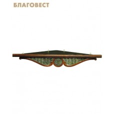 Полка одноярусная угловая для икон, с басмой
