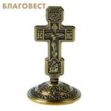 Крест на подставке "Русь", бронзовый цвет