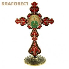 Крест на подставке с иконой "Блаженная Ксения Петербургская"