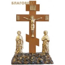 Крест Голгофа с предстоящими, дерево