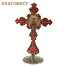 Крест на подставке с иконой "Великомученик и Целитель Пантелеимон"