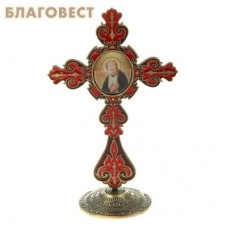 Крест на подставке с иконой "Преподобный Серафим Саровский"
