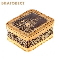 Шкатулка для ладана "Храм",  береста