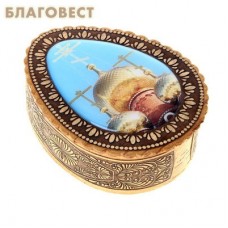 Шкатулка "Золотые купола", береста