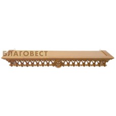 Полка для икон прямая с резным узором, цвет береза
