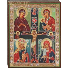 Икона Четырехчастная с распятием