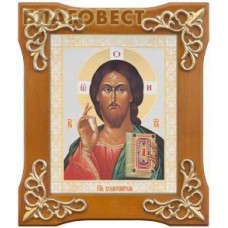 Икона "Господь Вседержитель", в деревянной рамке