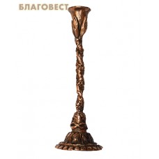 Подсвечник литой, цвет черненая бронза