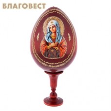 Сувенир Яйцо на подставке икона Пресвятая Богородица "Умиление"
