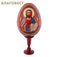 Сувенир Яйцо на подставке икона "Господь Вседержитель"